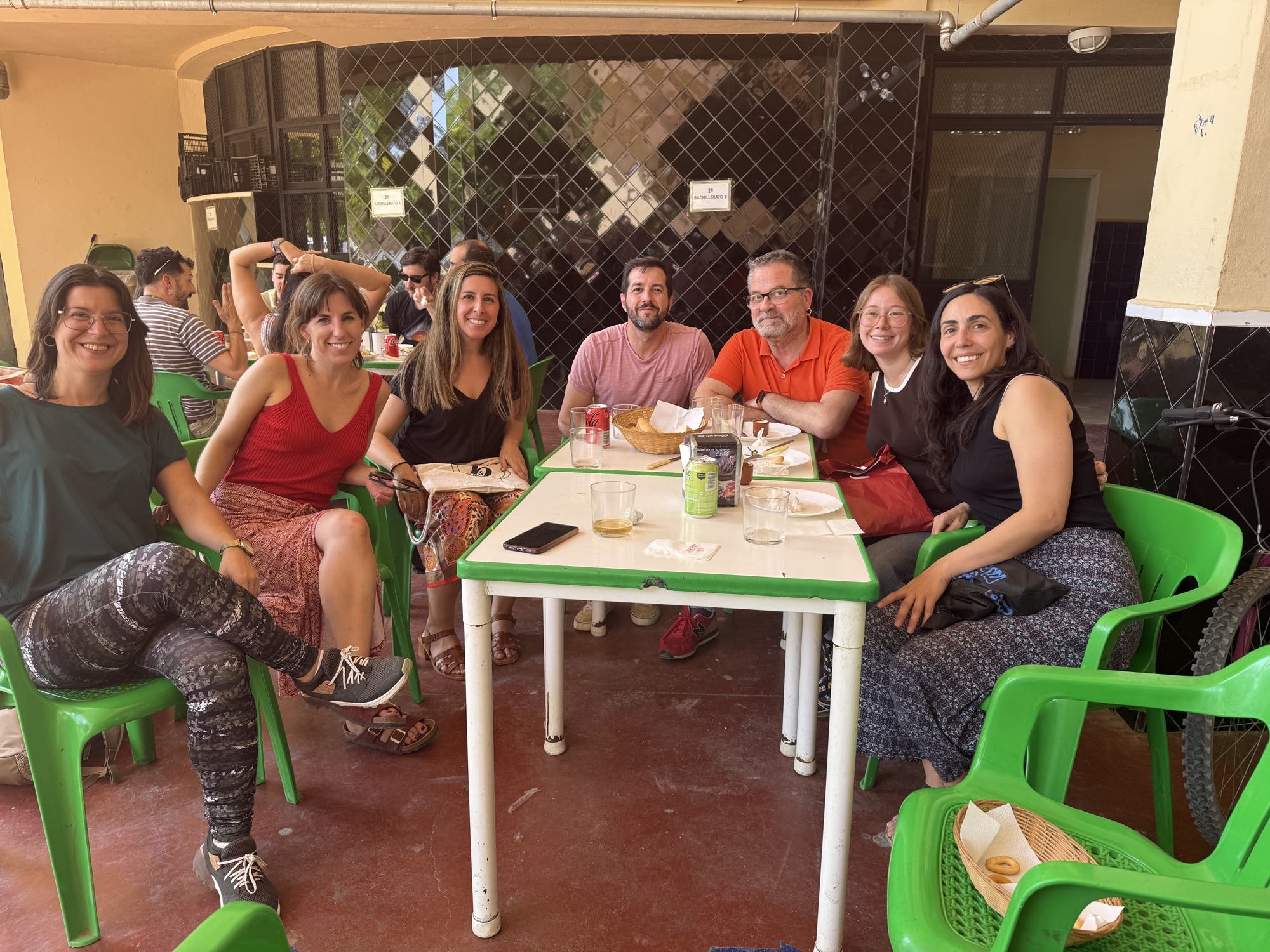 Sharing a meal in Sevilla