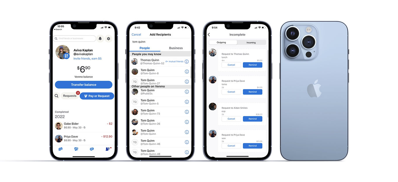 Redesigned screens mocked up